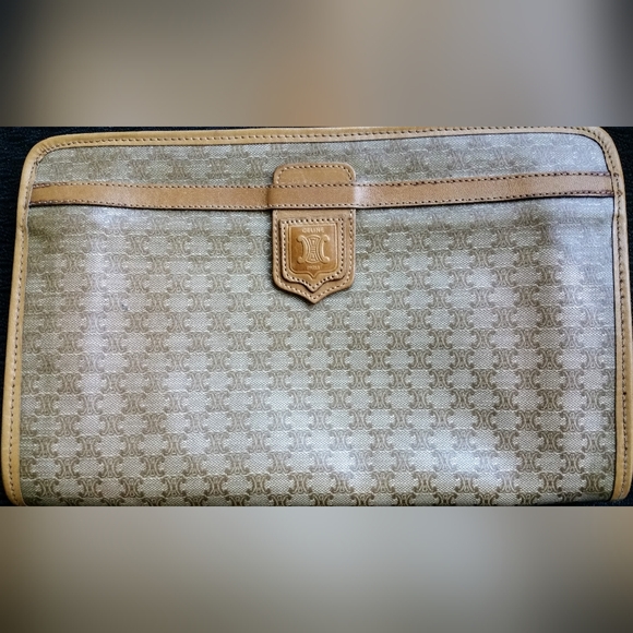 Vintage Celine  Macadam Clutch Bag. - Picture 1 of 9